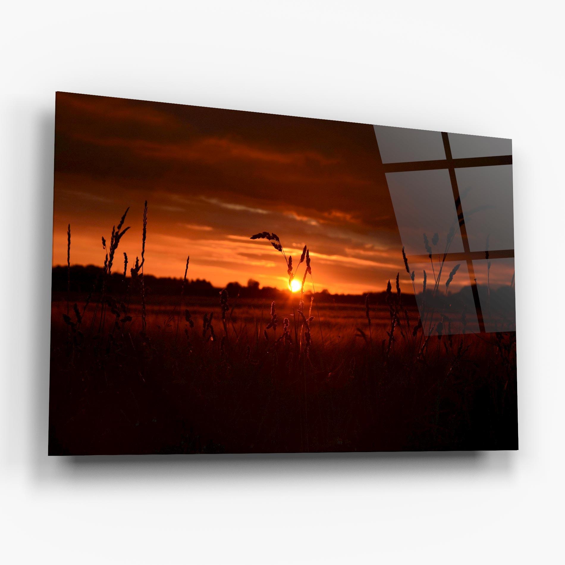 Glasbild Field Shilouette mockup 6