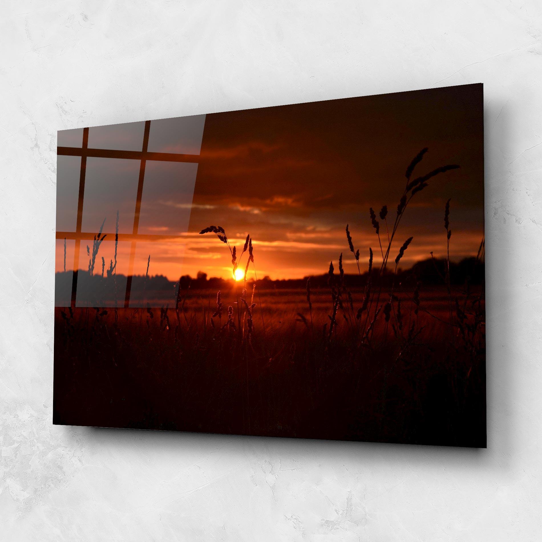Glasbild Field Shilouette mockup 1