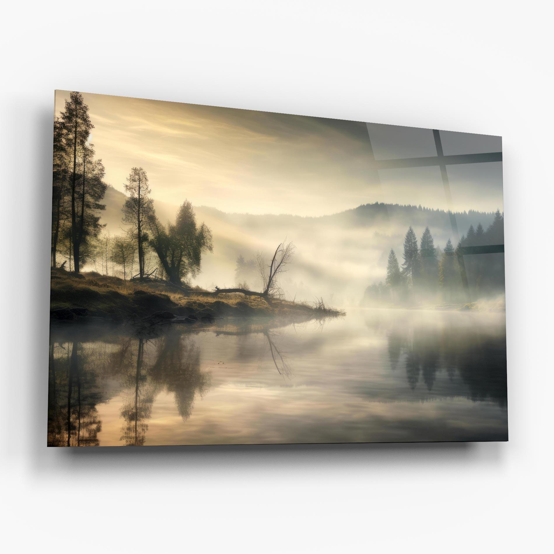 Glasbild Foggy Morning mockup 6