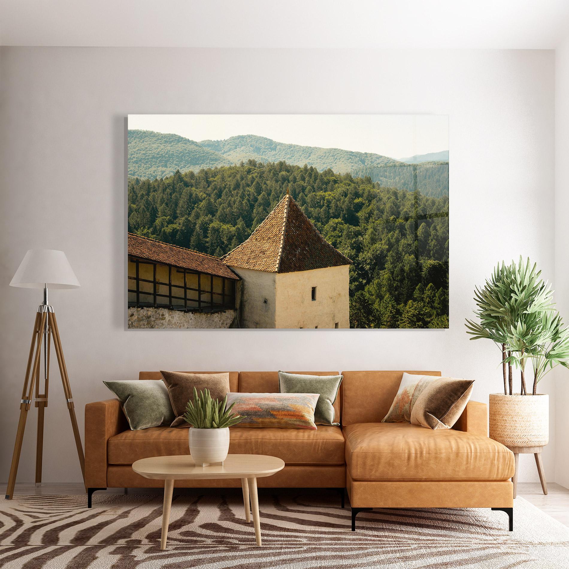 Glasbild Mountain Church mockup 7