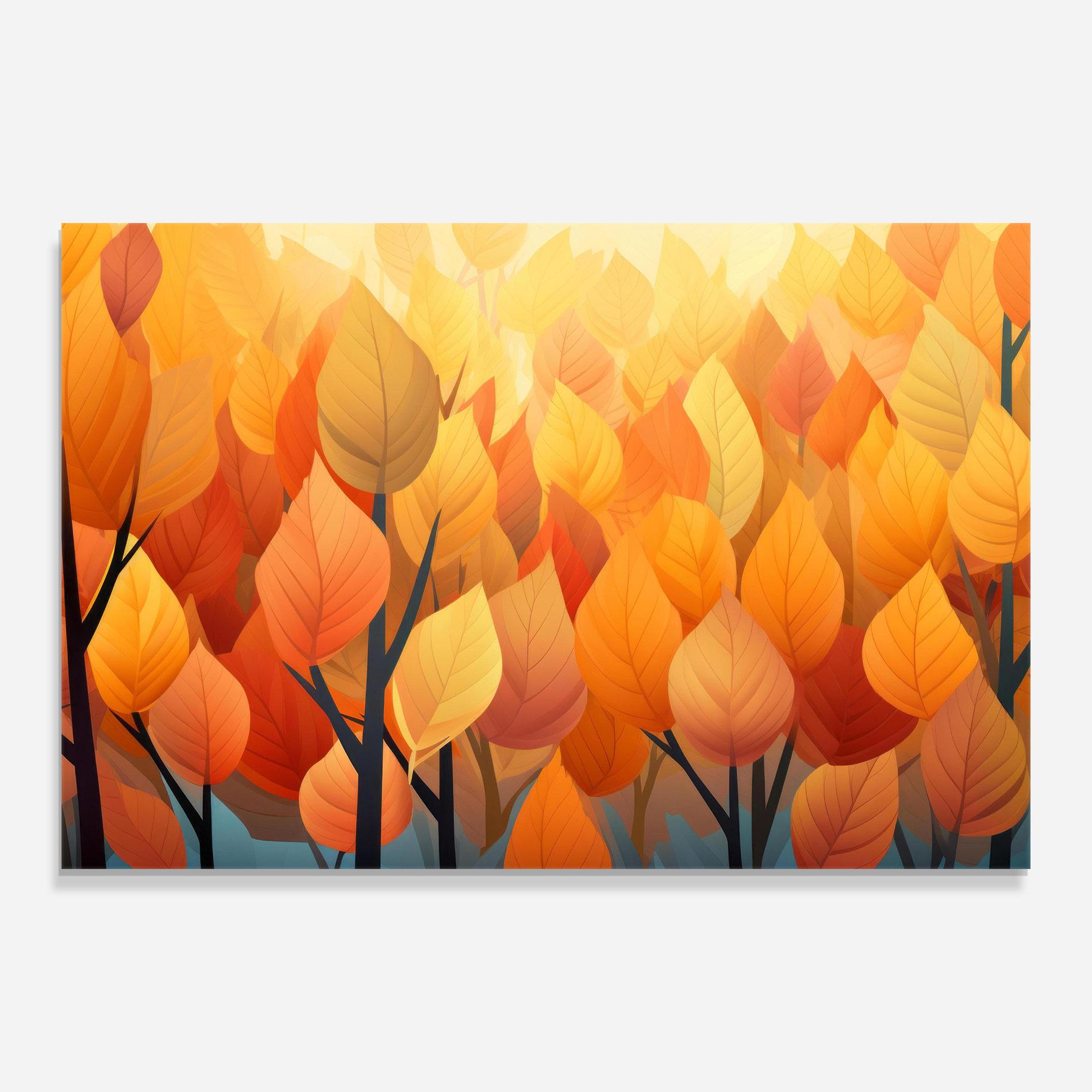 Glasbild Autumn Leaves mockup 0