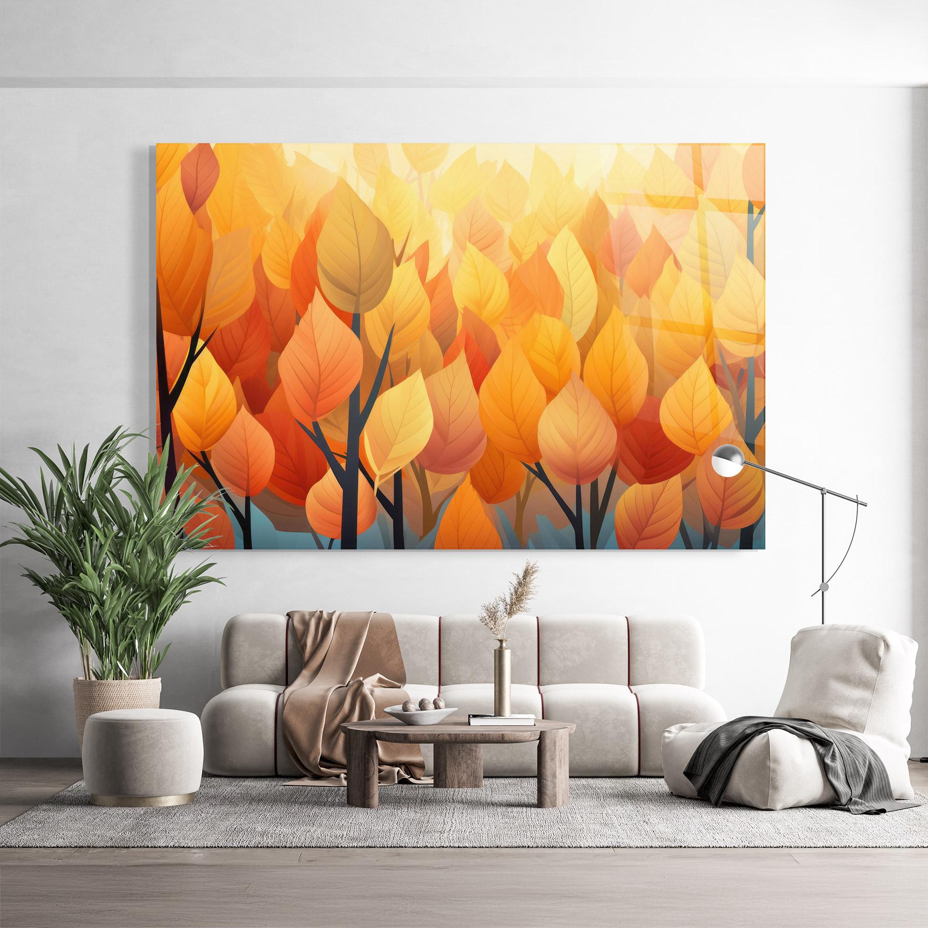 Glasbild Autumn Leaves mockup 9