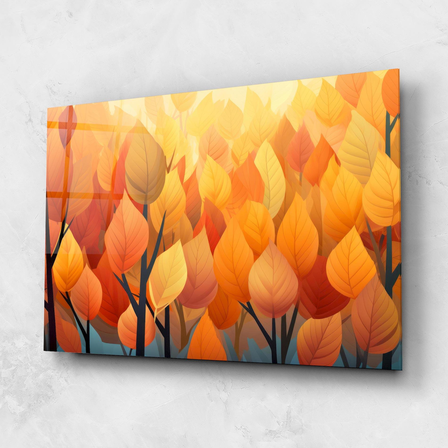 Glasbild Autumn Leaves mockup 1