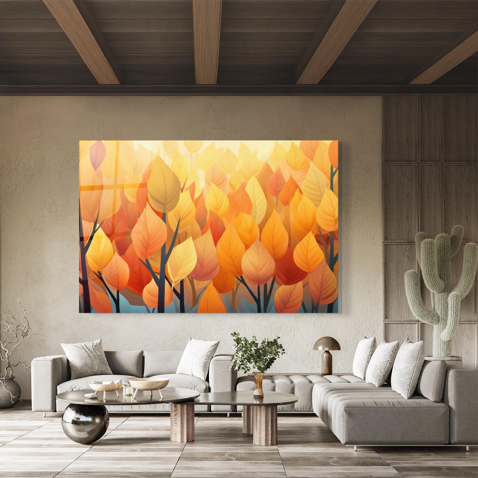 Glasbild Autumn Leaves mockup 8