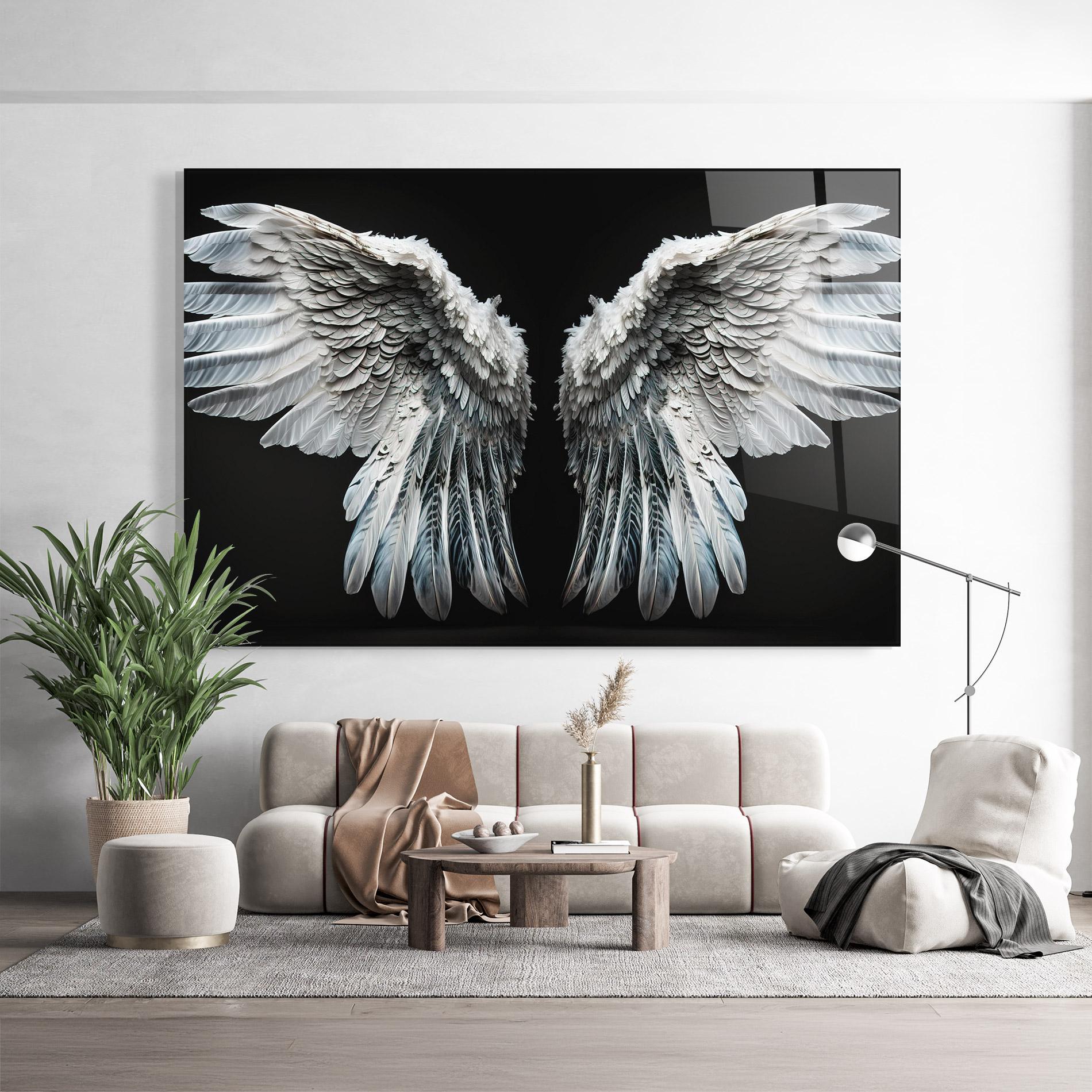 Glasbild Big Angel Wings mockup 9