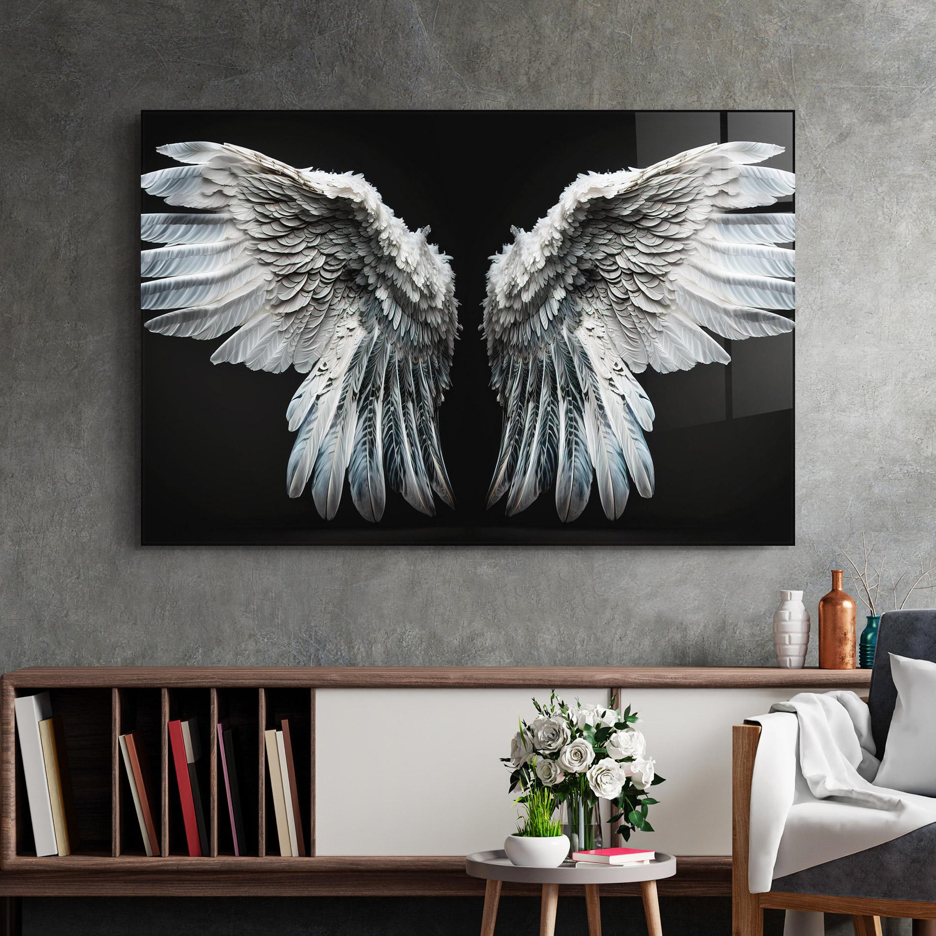 Glasbild Big Angel Wings mockup 2