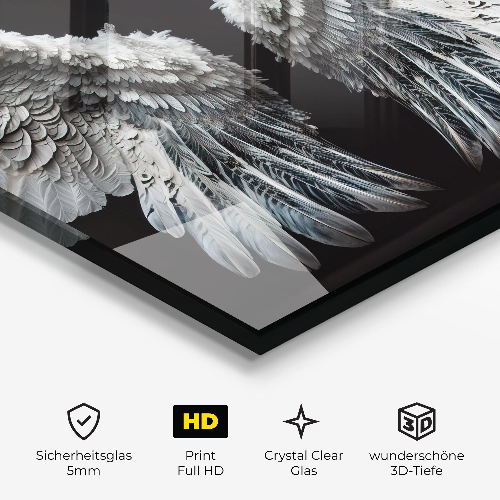 Glasbild Big Angel Wings mockup 3
