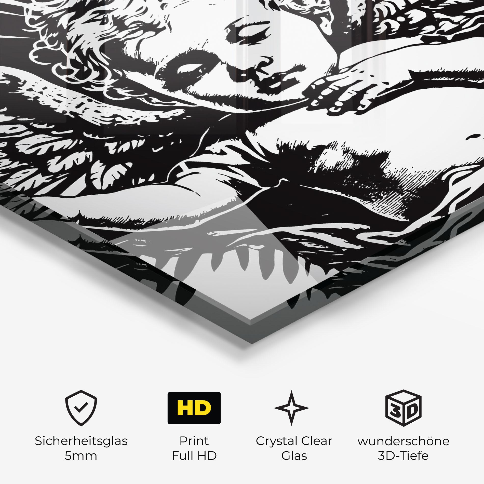 Glasbild Closed Eye Angel mockup 3