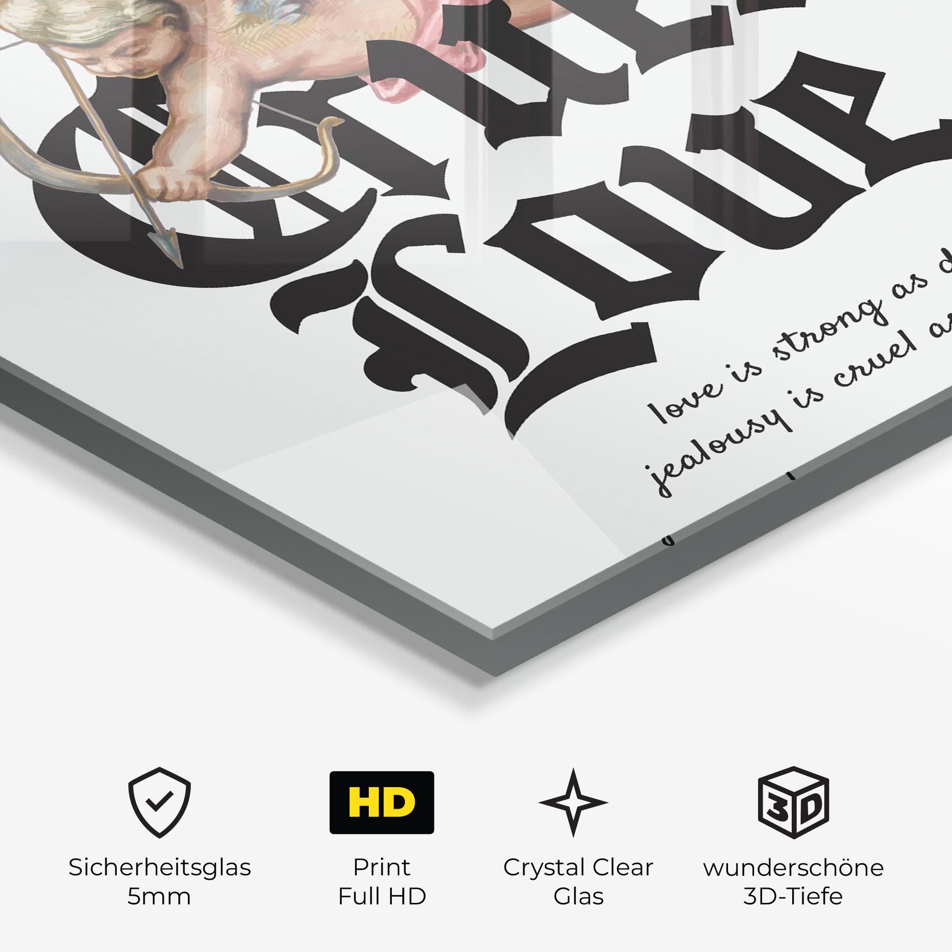 Glasbild Cruel Love mockup 3