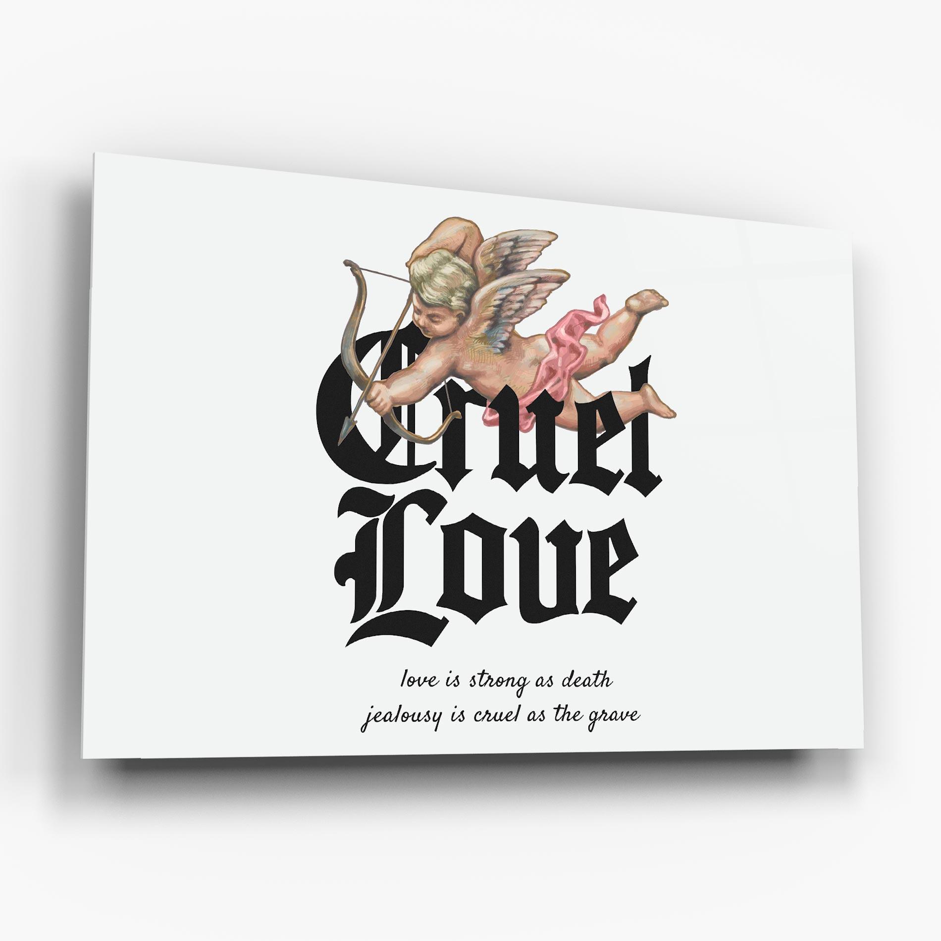 Glasbild Cruel Love mockup 6