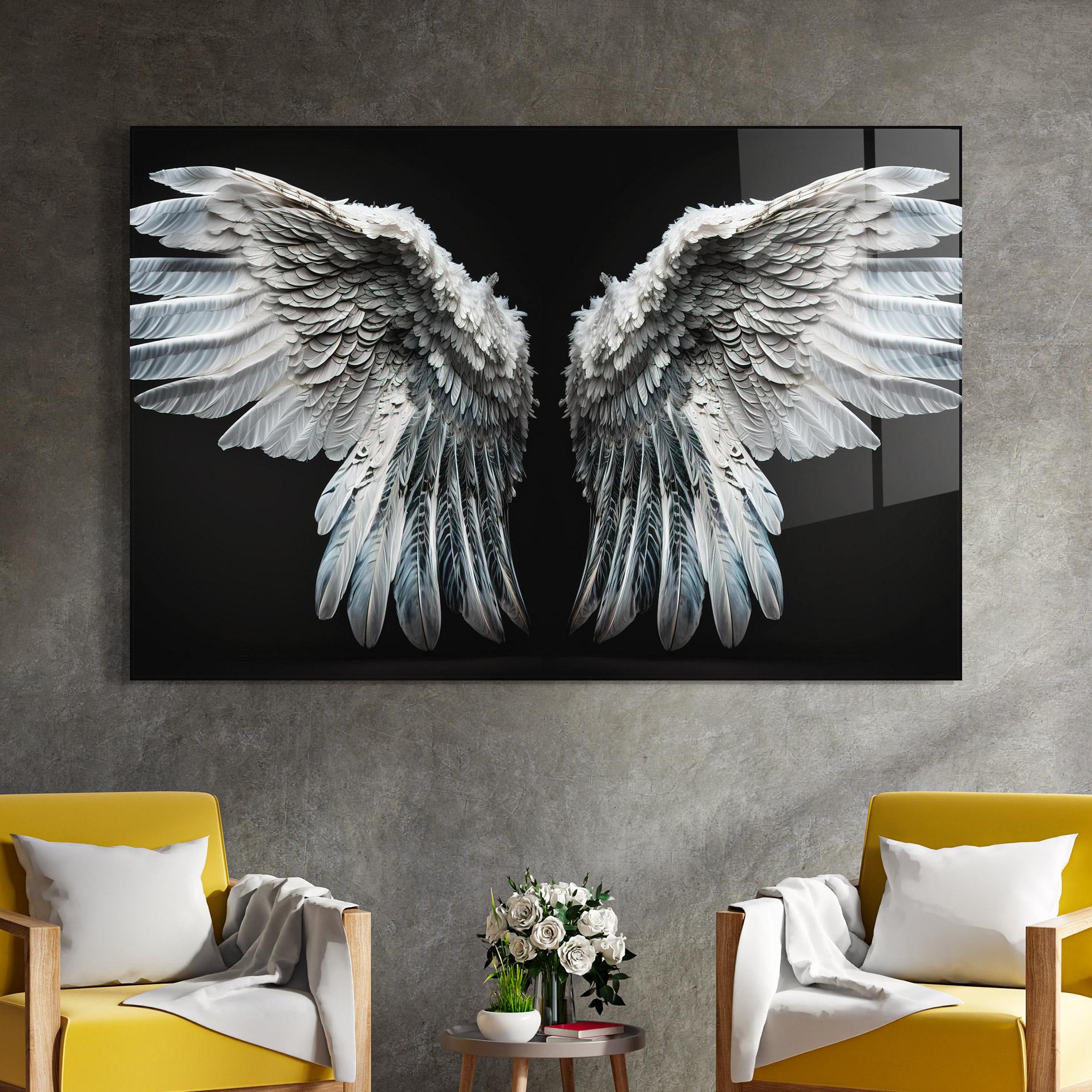 Glasbild Big Angel Wings mockup 4