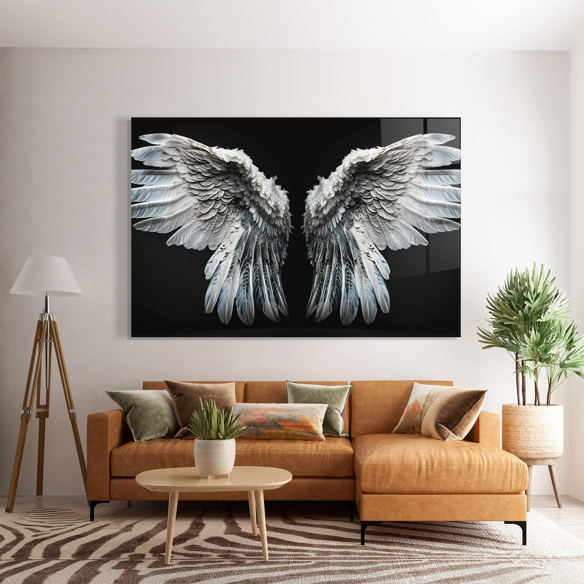 Glasbild Big Angel Wings mockup 7