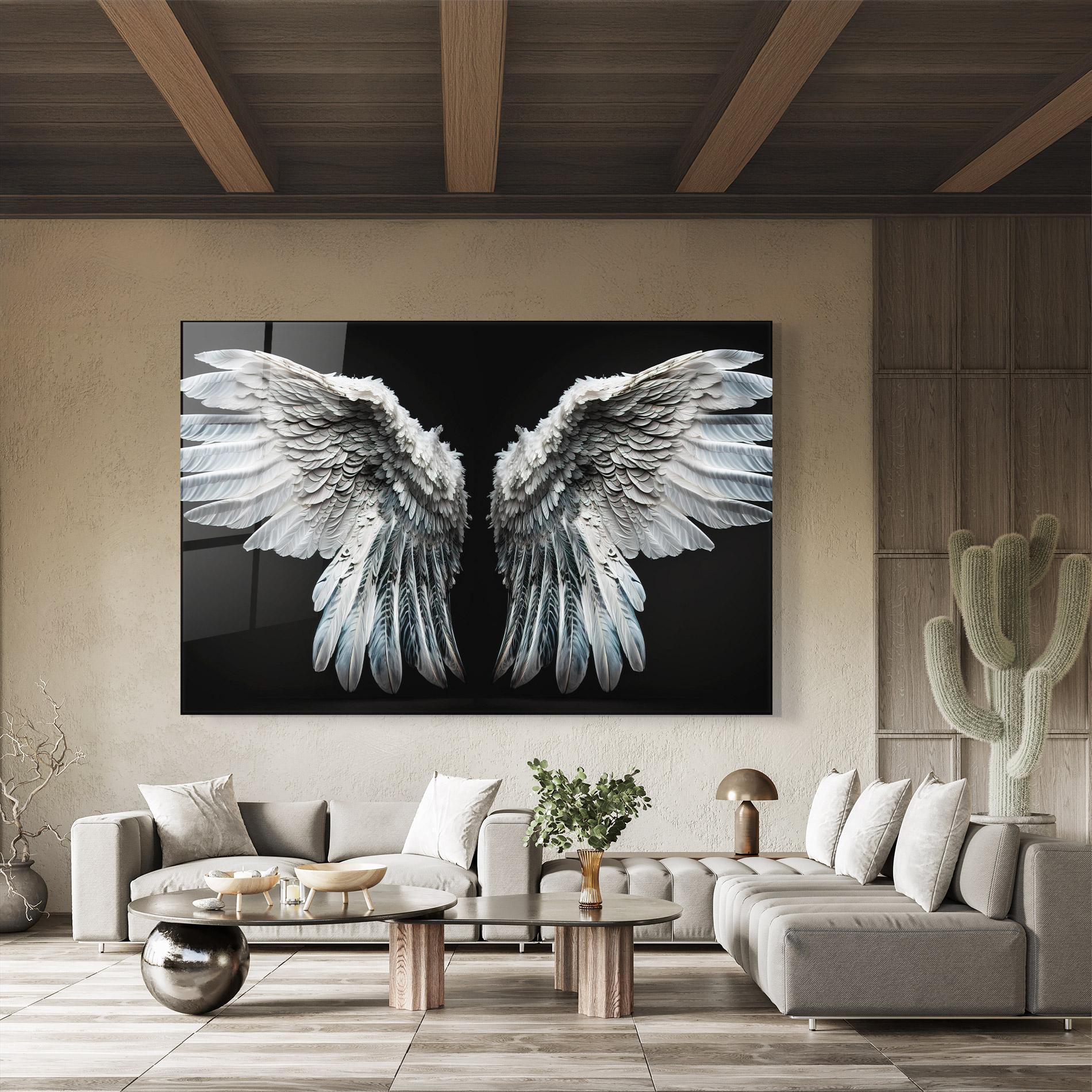 Glasbild Big Angel Wings mockup 8