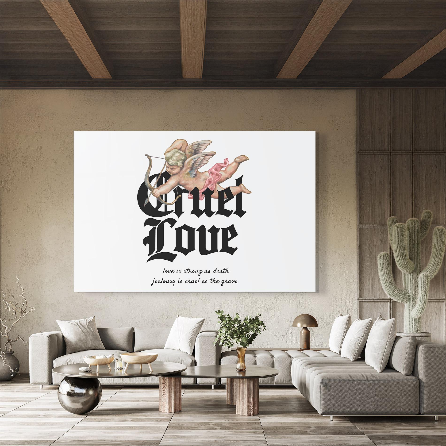 Glasbild Cruel Love mockup 8