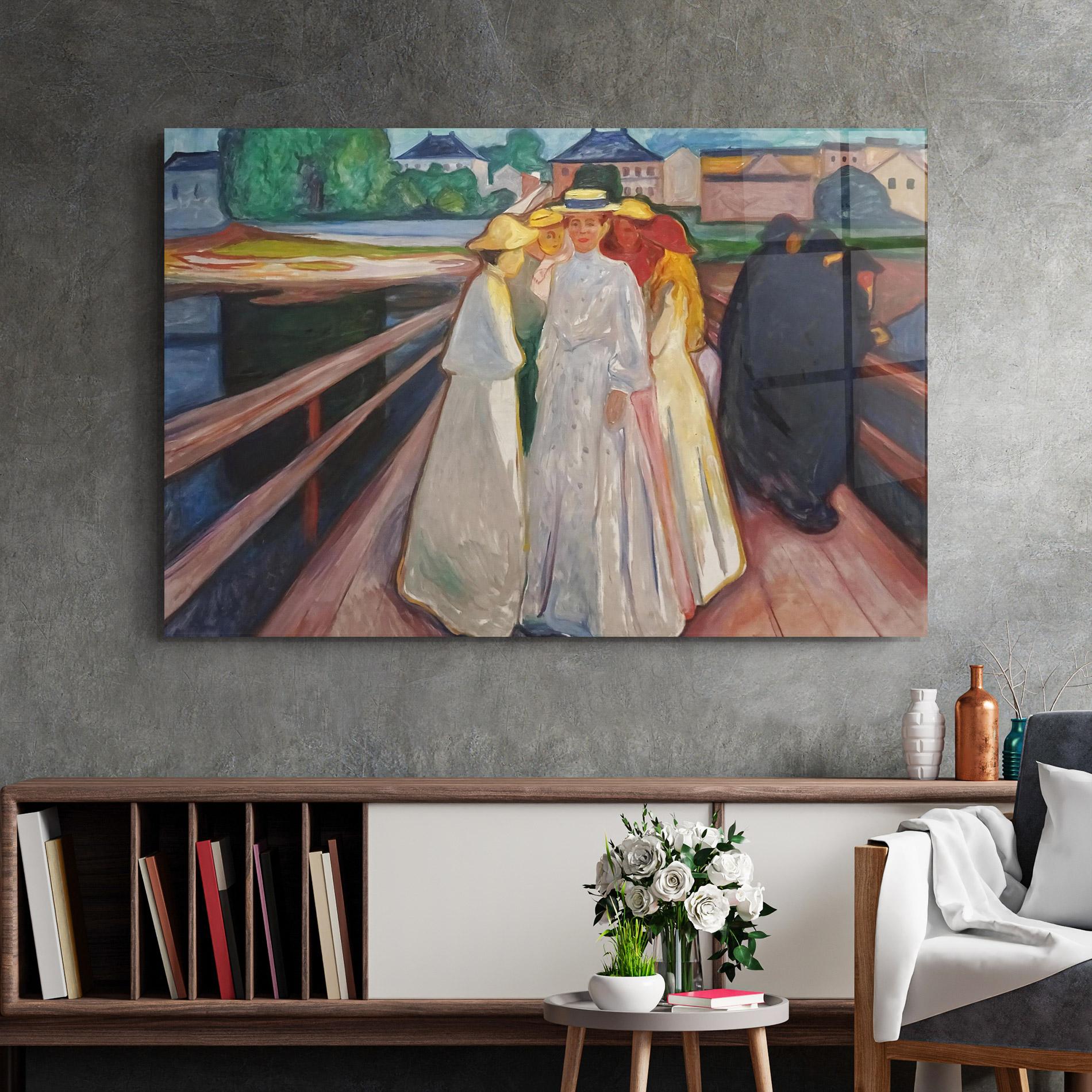 Glasbild Munch Art mockup 2