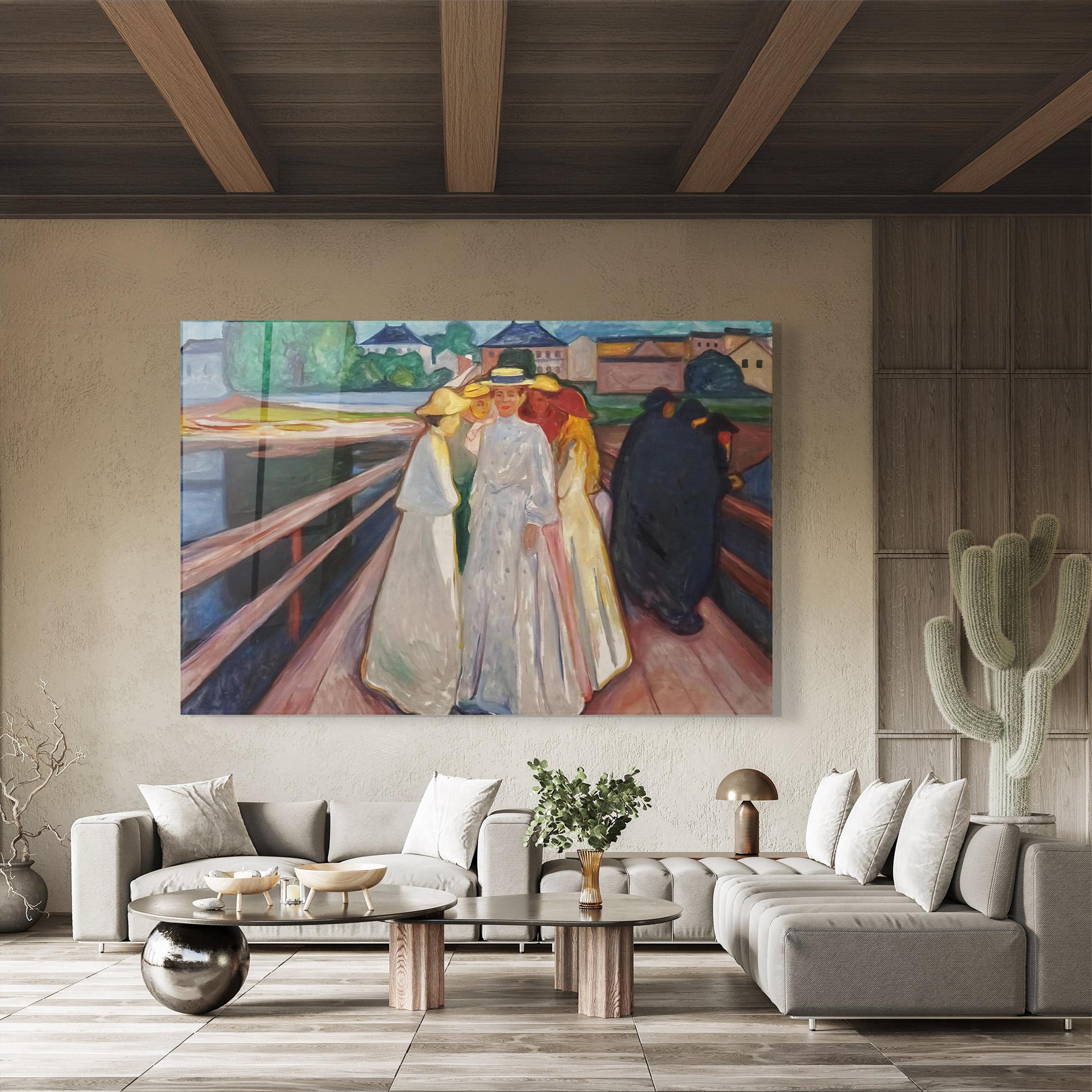 Glasbild Munch Art mockup 8