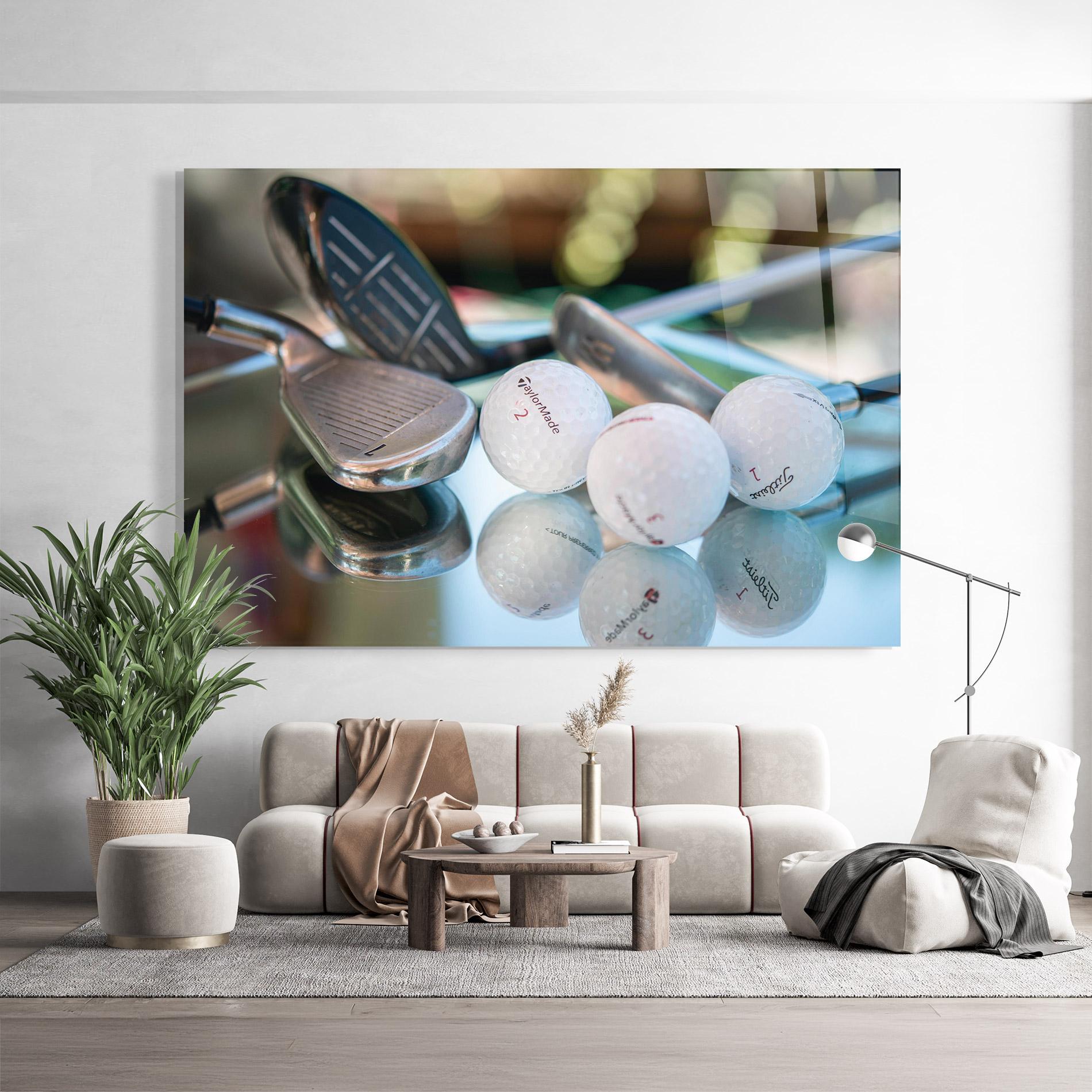 Glasbild Golf Balls Set mockup 9