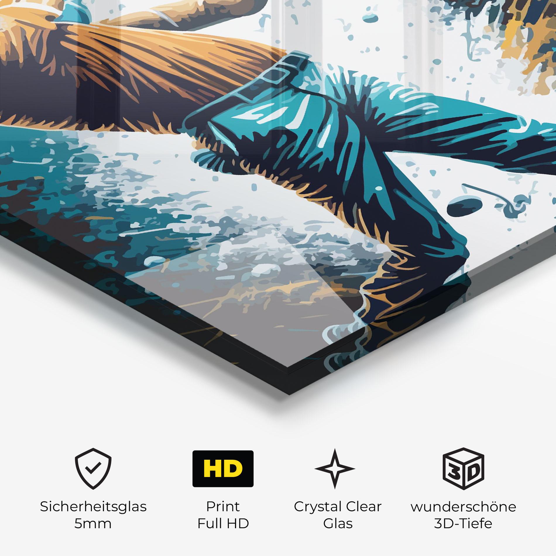 Glasbild Golf On Grey mockup 3