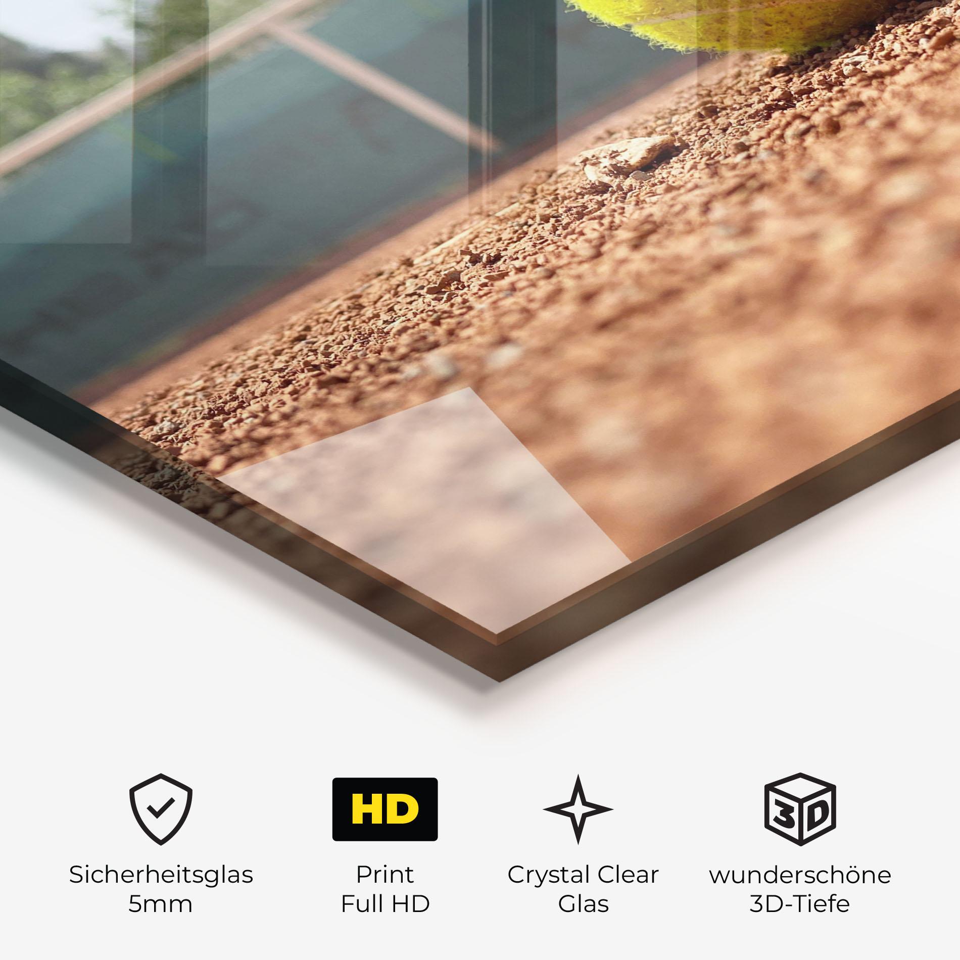 Glasbild Lost Tennis Ball mockup 3