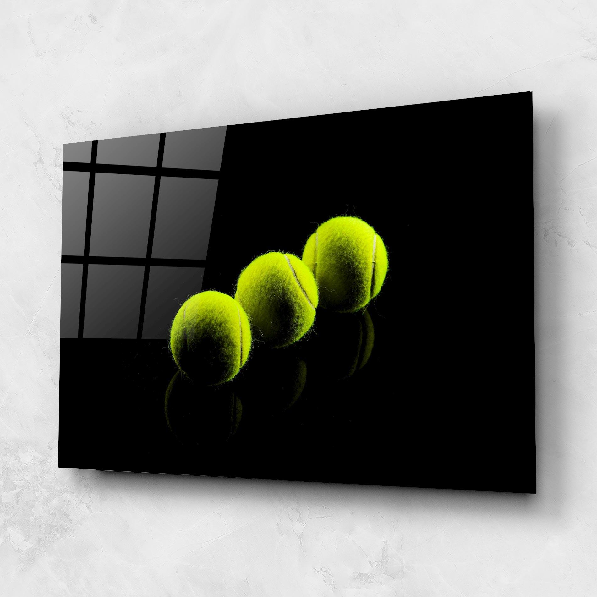 Glasbild 3 Tennis Balls mockup 1