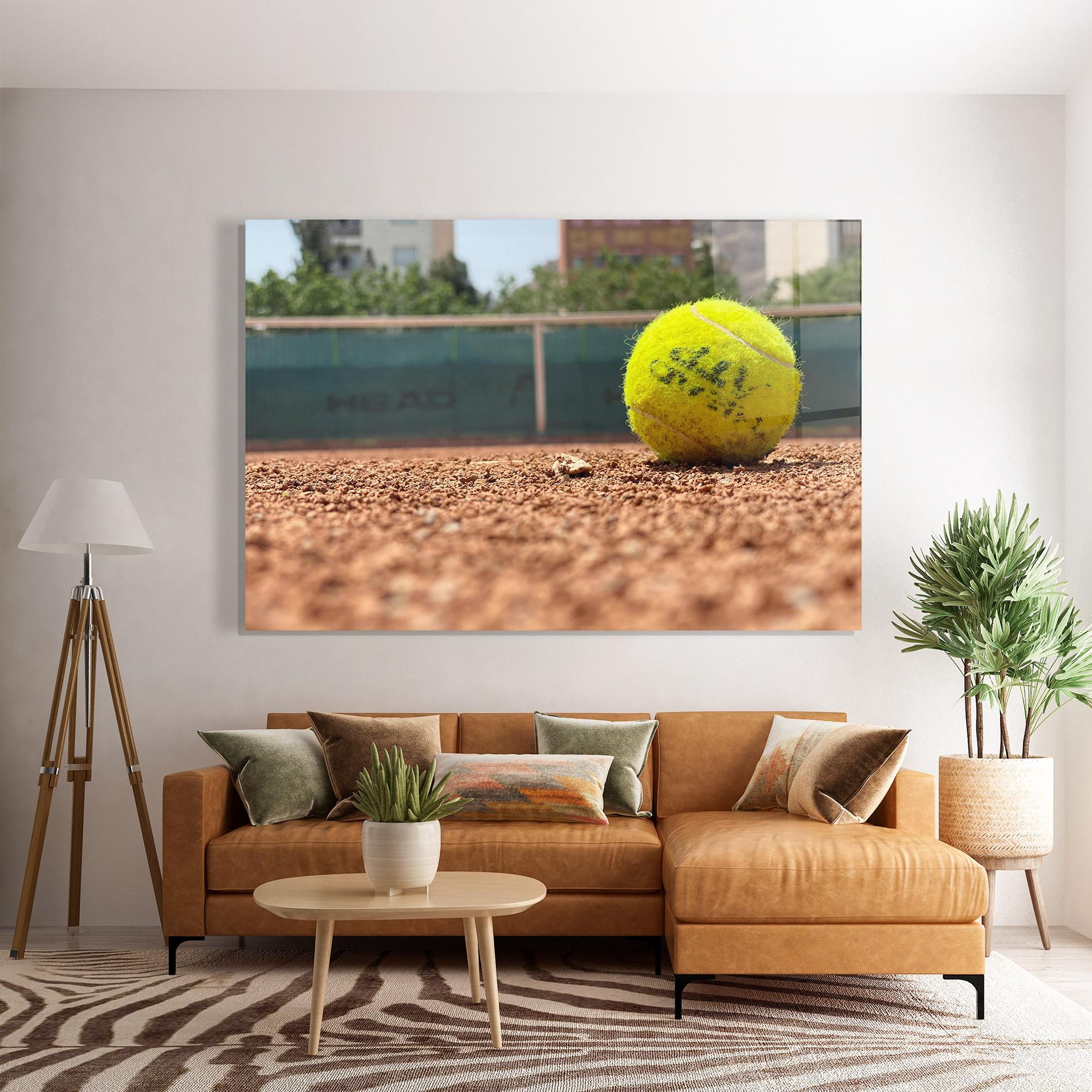 Glasbild Lost Tennis Ball mockup 7