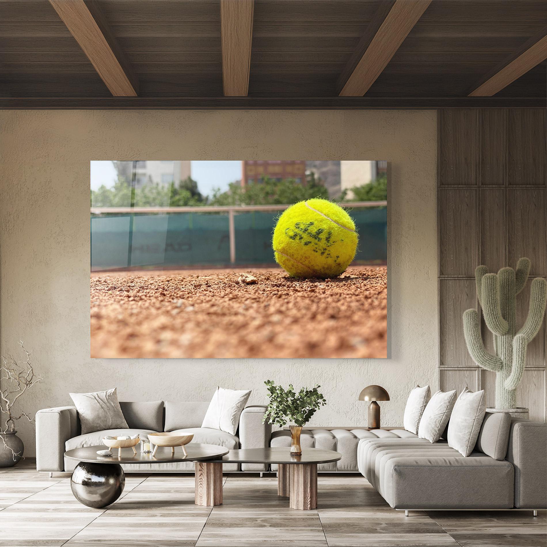 Glasbild Lost Tennis Ball mockup 8